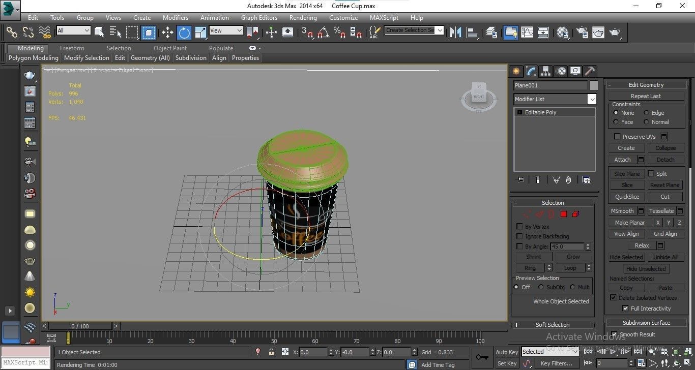 Coffee Cup Free low-poly 3D model_9