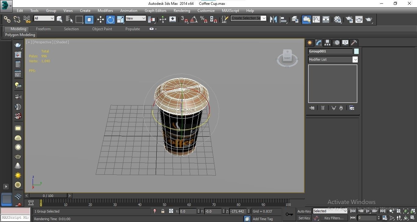 Coffee Cup Free low-poly 3D model_8