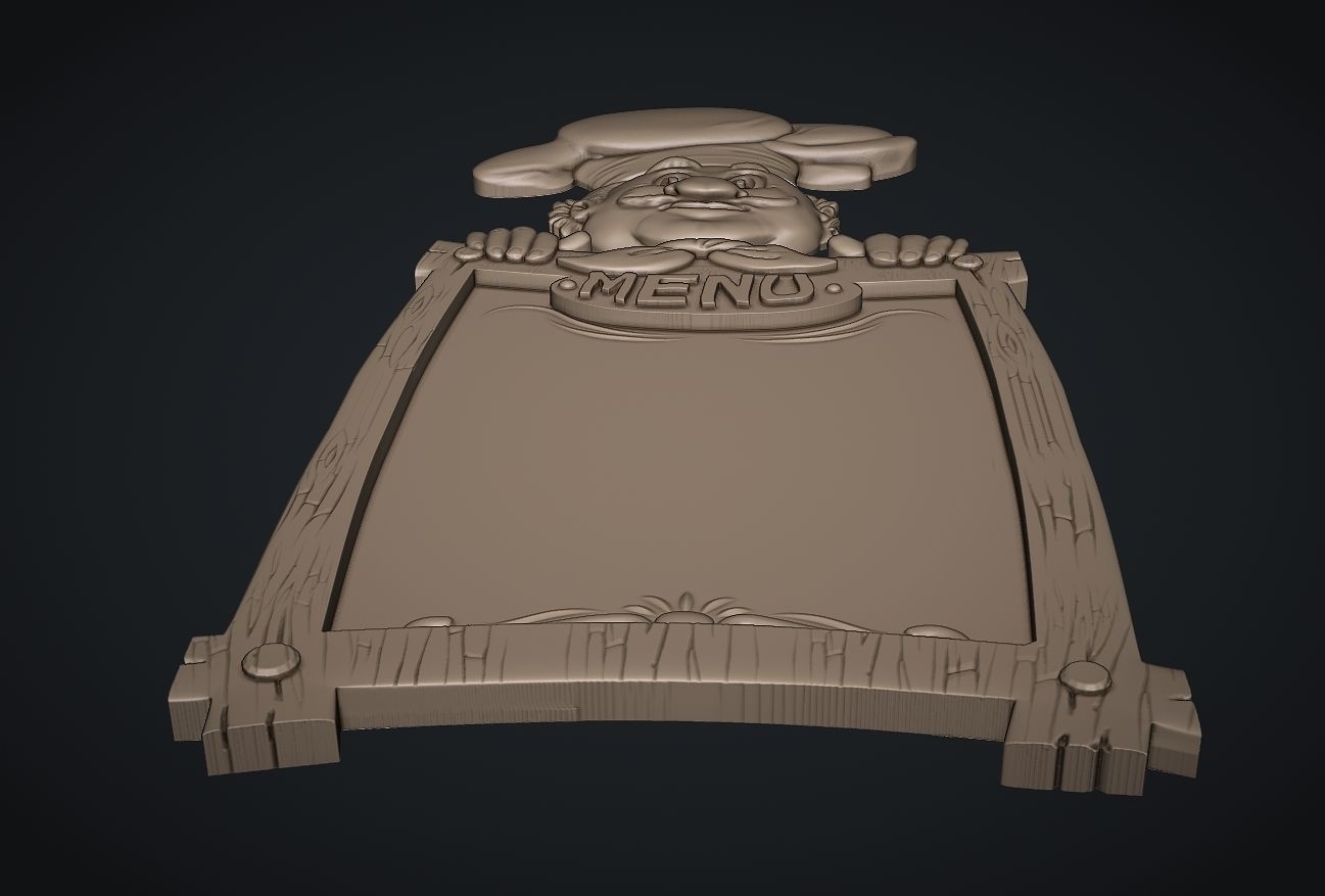 Chef Menuboard 3D print model_4