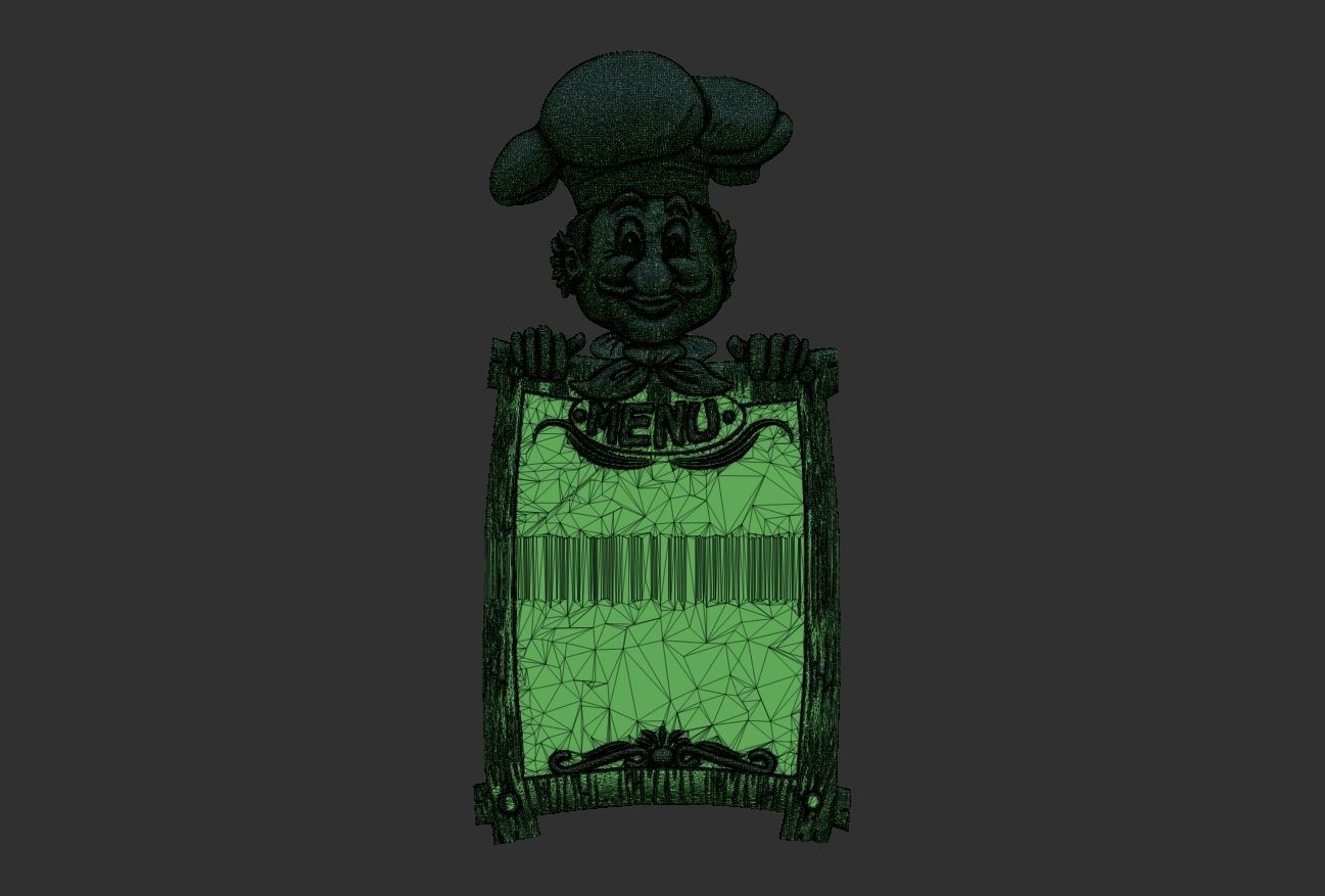 Chef Menuboard 3D print model_6