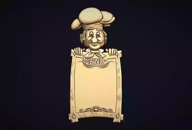 Chef Menuboard 3D print model