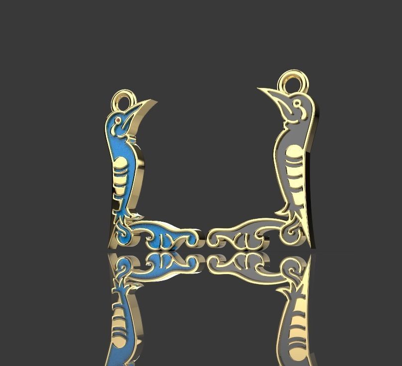 Armenian letters 3D print model_9