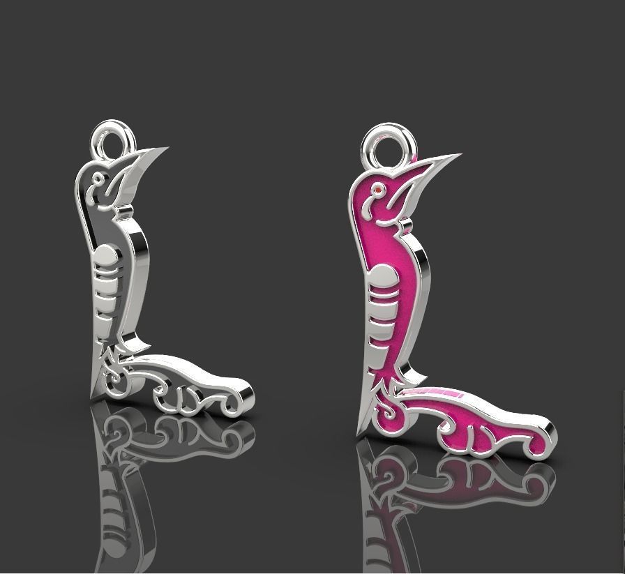 Armenian letters 3D print model_3