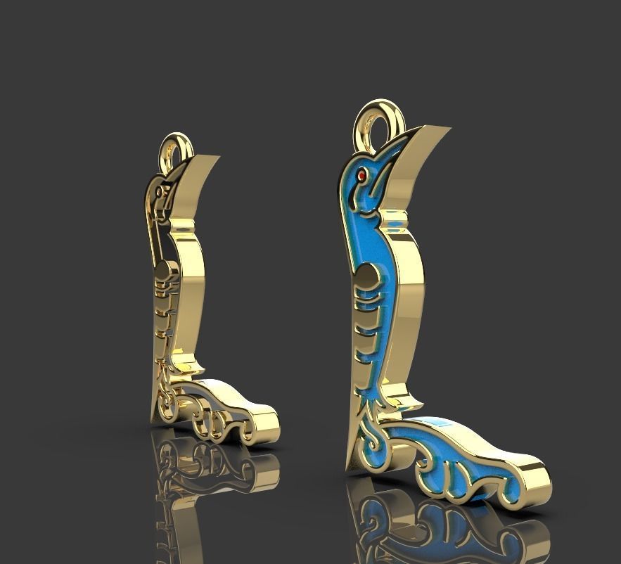 Armenian letters 3D print model_6