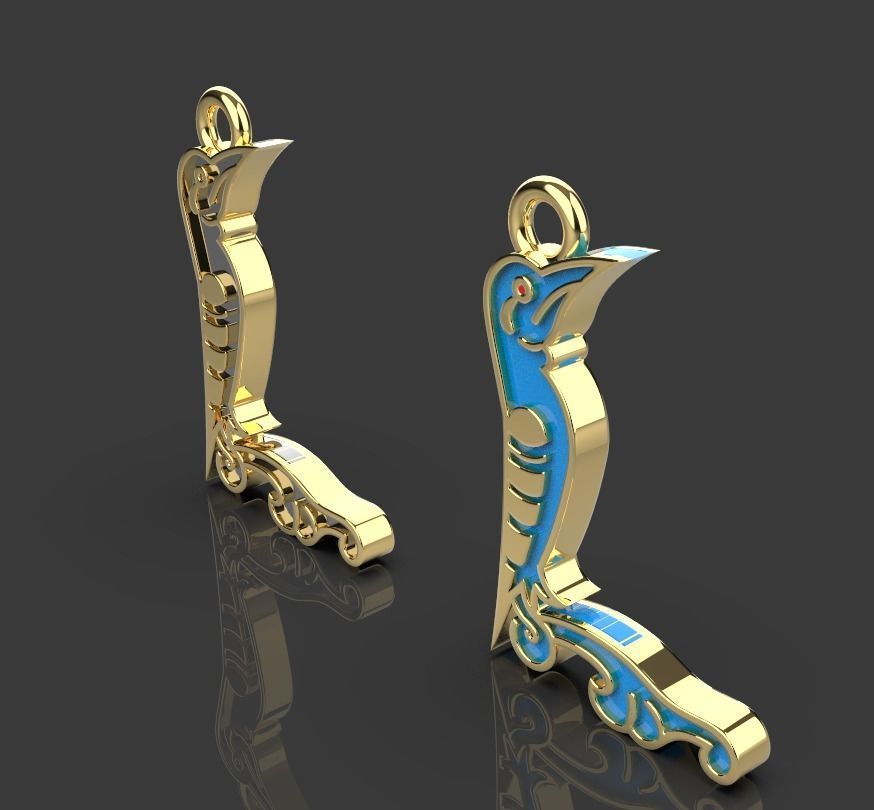 Armenian letters 3D print model_4