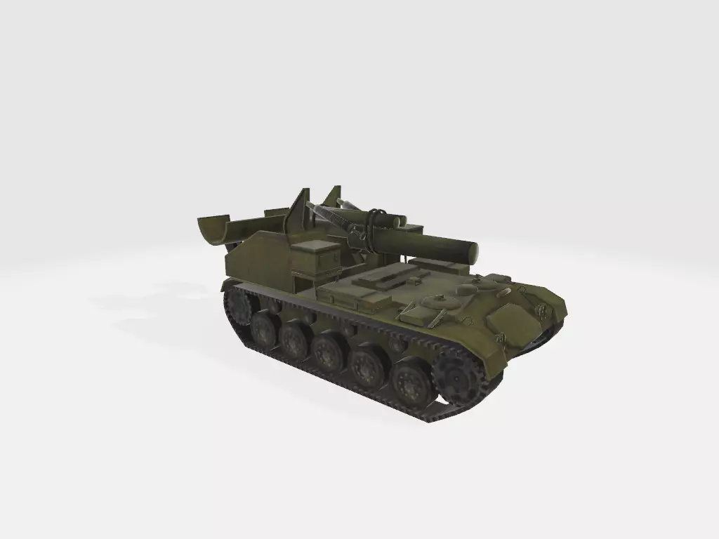 low poly tank Free low-poly 3D model