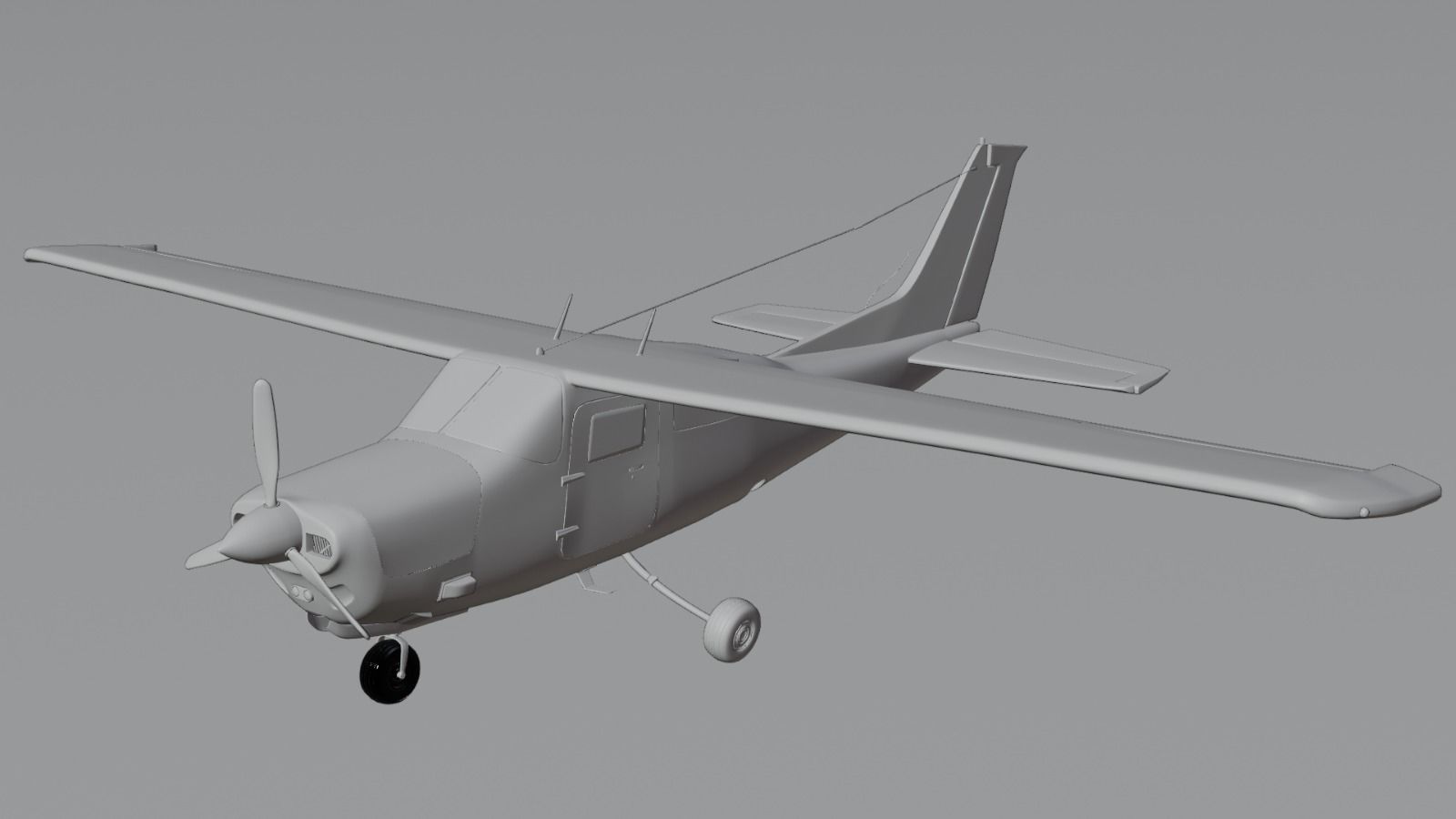 Airplane-Cessna-210-Centurion-1957 Low-poly 3D model_2