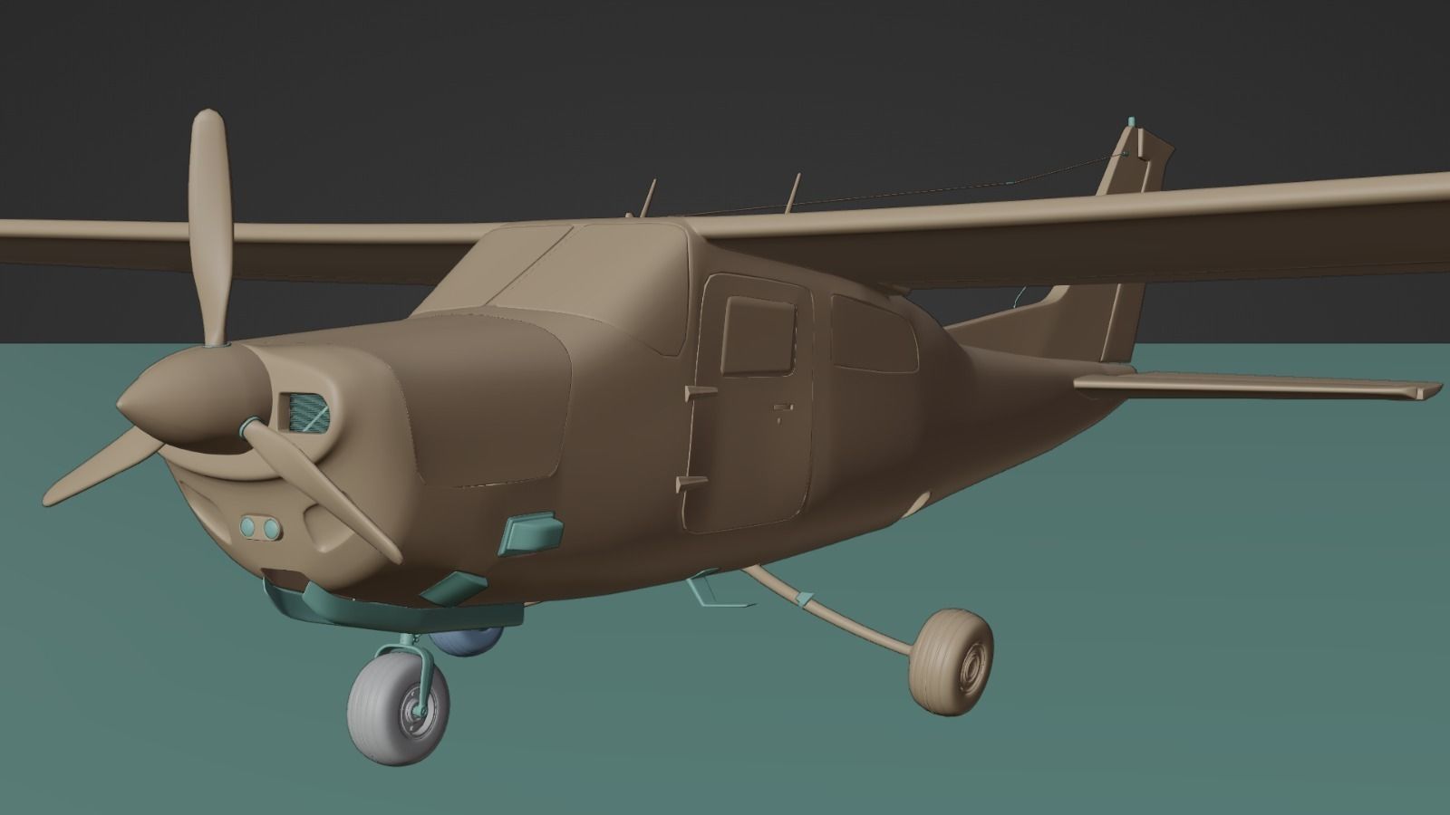 Airplane-Cessna-210-Centurion-1957 Low-poly 3D model_4