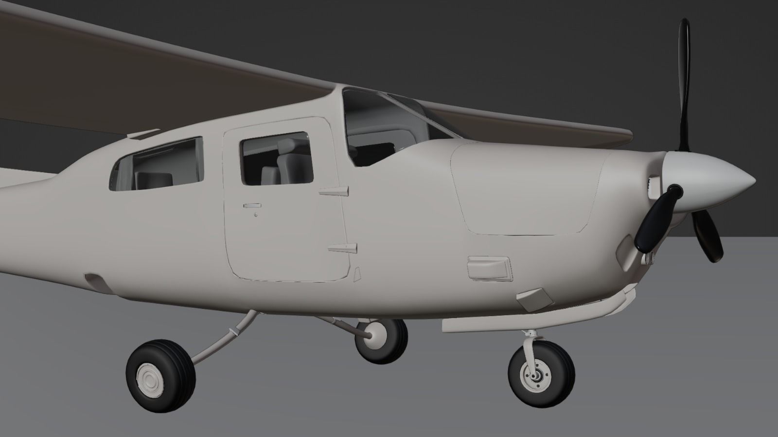 Airplane-Cessna-210-Centurion-1957 Low-poly 3D model_3