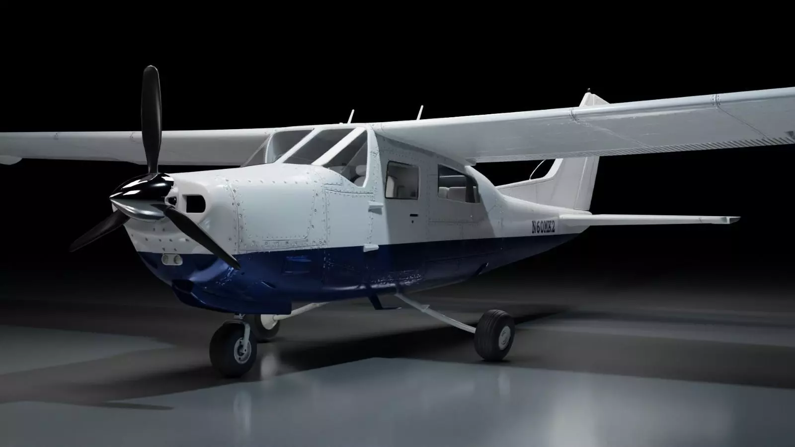 Airplane-Cessna-210-Centurion-1957 Low-poly 3D model_0
