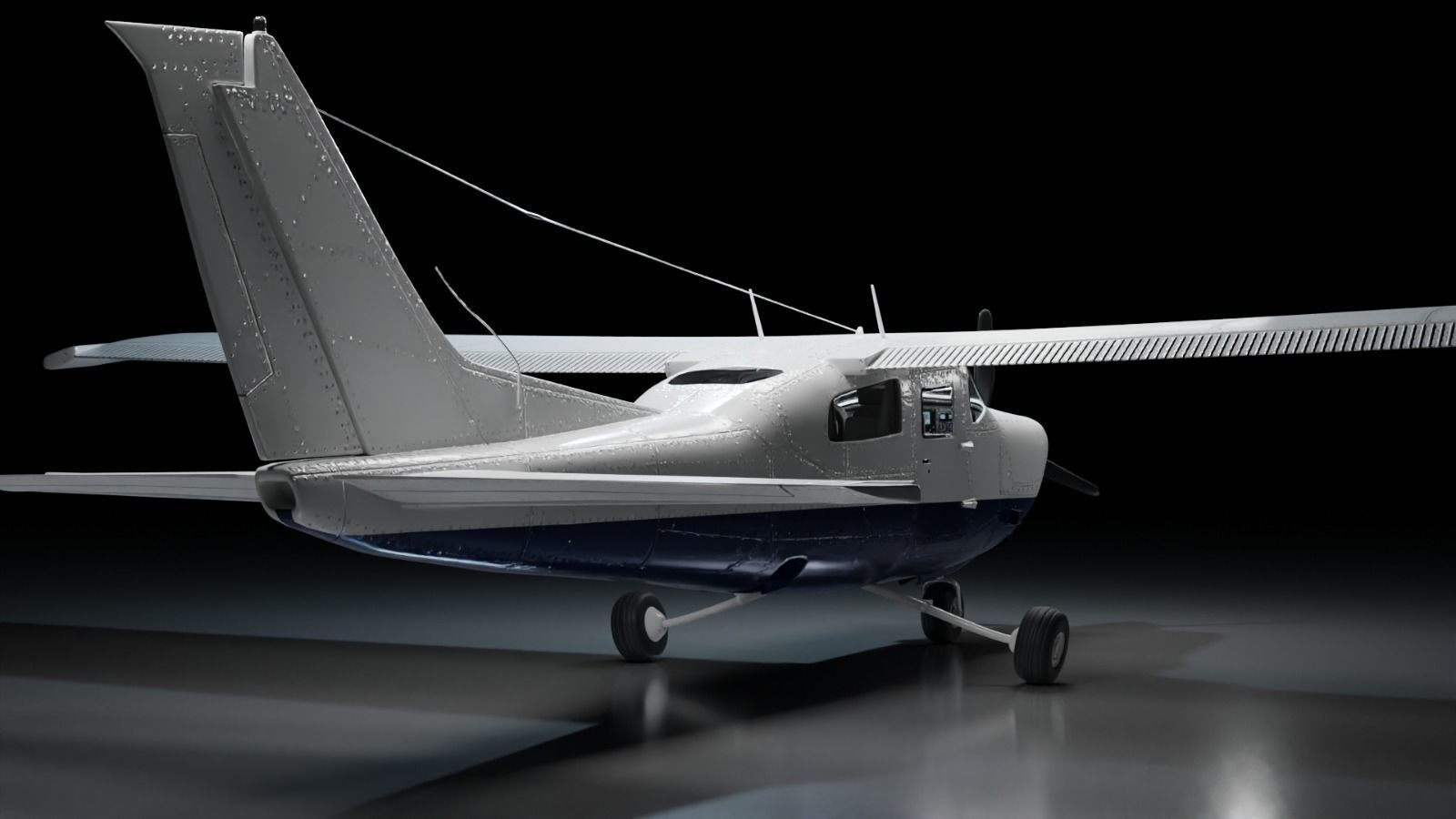 Airplane-Cessna-210-Centurion-1957 Low-poly 3D model_1