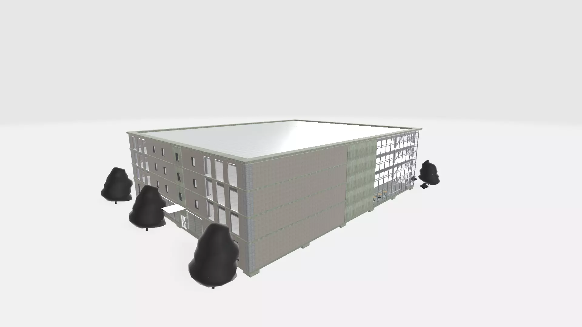 office building Free low-poly 3D model