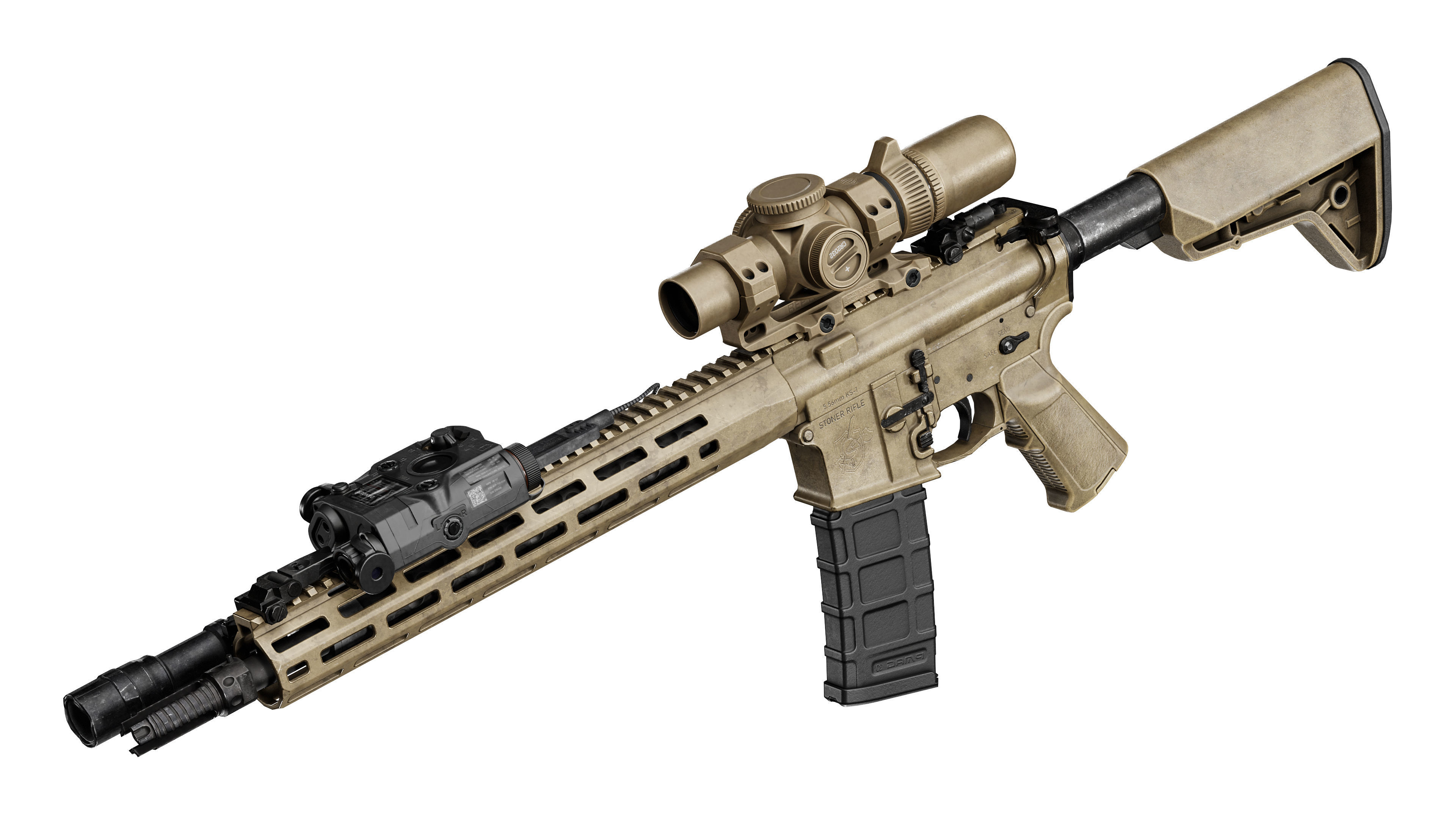 VORTEX 1X10 ELEANOR OPTIC Low-poly 3D model_7