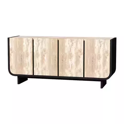 SION WHITE WASH TEAK CREDENZA