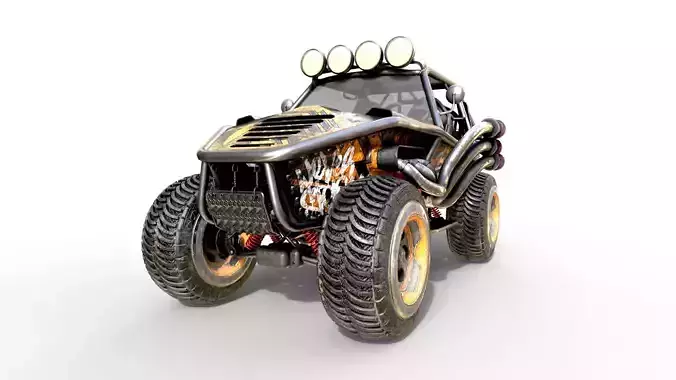 Exploration Buggy Dune Low-poly 3D model