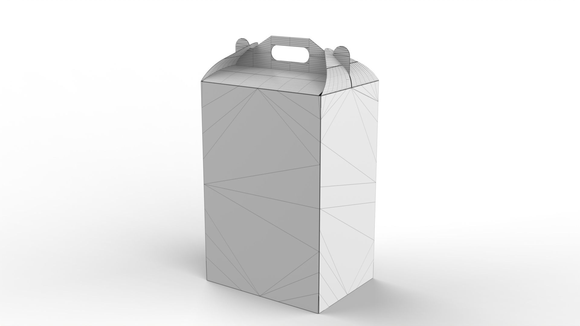 Gable Packaging Box Carrying Handle 400x300x600mm Texture_4