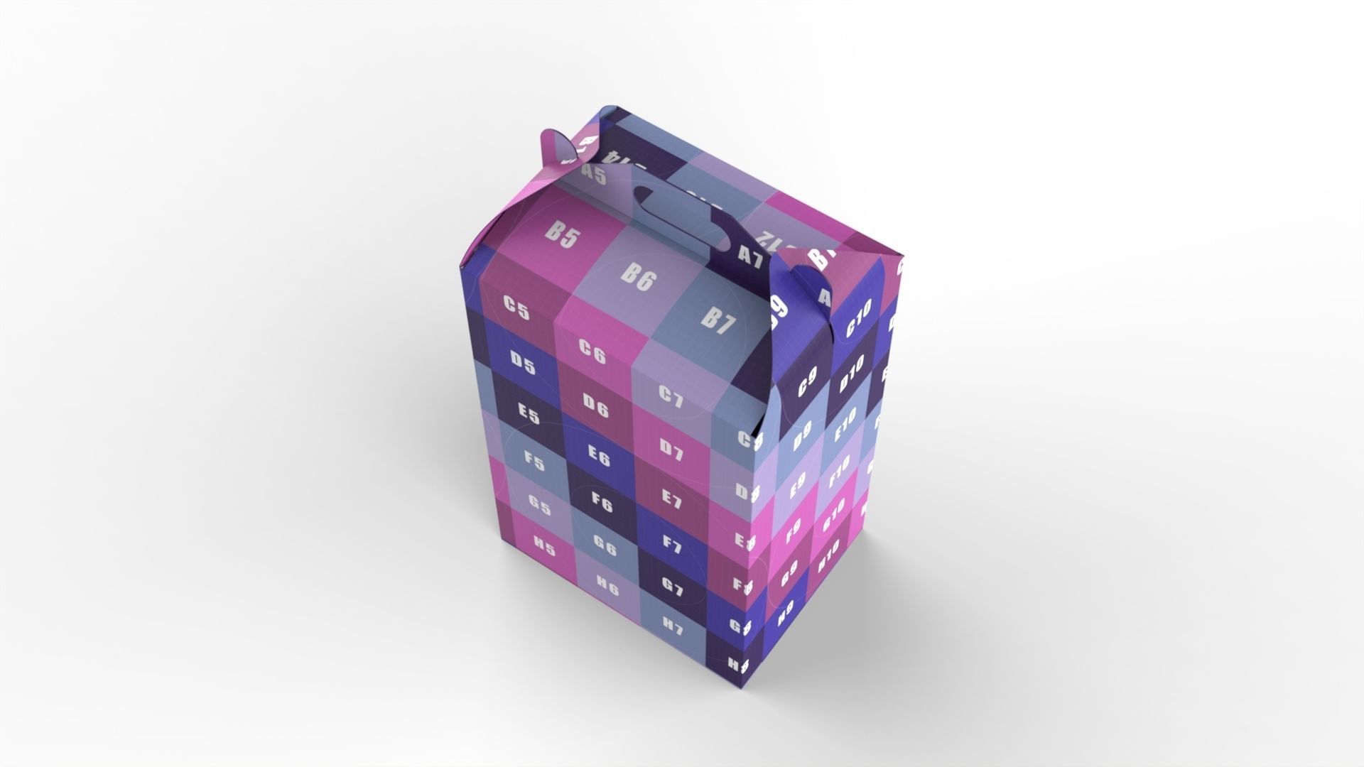 Gable Packaging Box Carrying Handle 400x300x600mm Texture_8