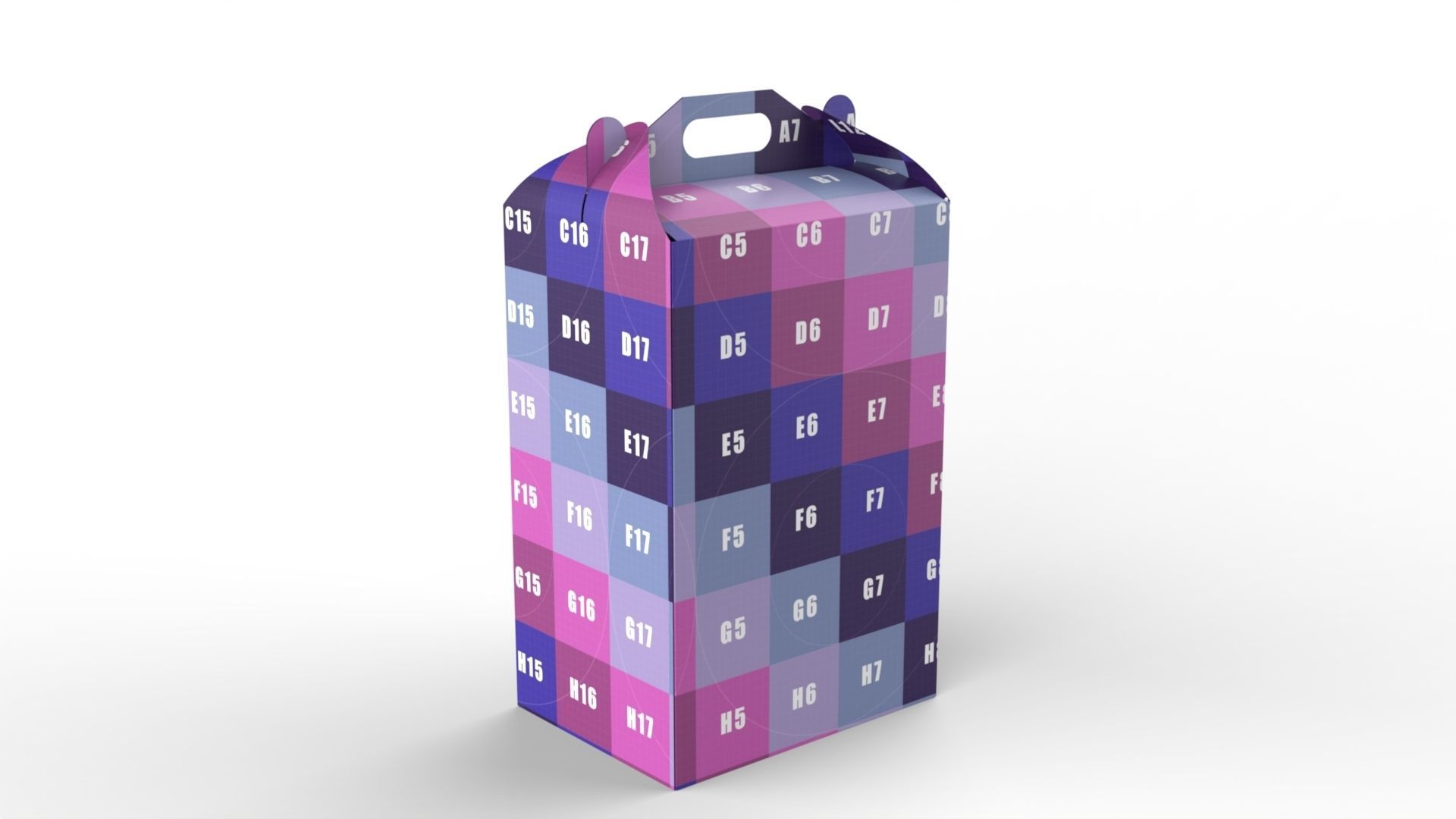 Gable Packaging Box Carrying Handle 400x300x600mm Texture_6