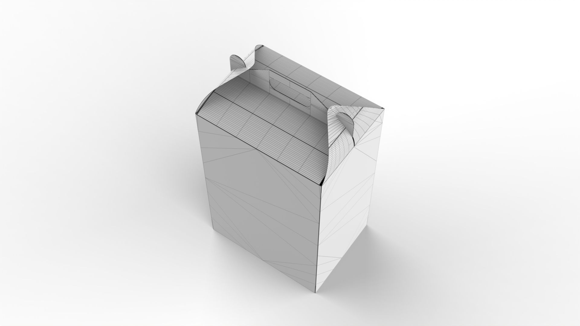 Gable Packaging Box Carrying Handle 400x300x600mm Texture_5