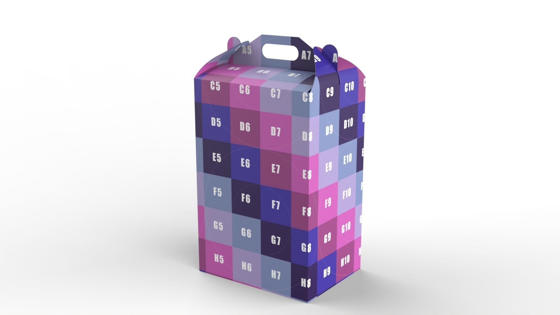 Gable Packaging Box Carrying Handle 400x300x600mm Texture_7