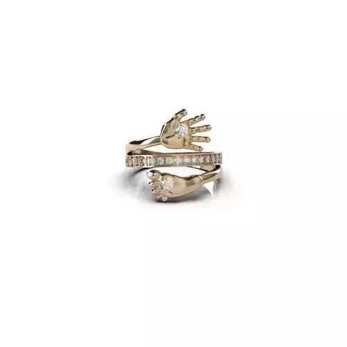 Baby hand and step ring  3D print model