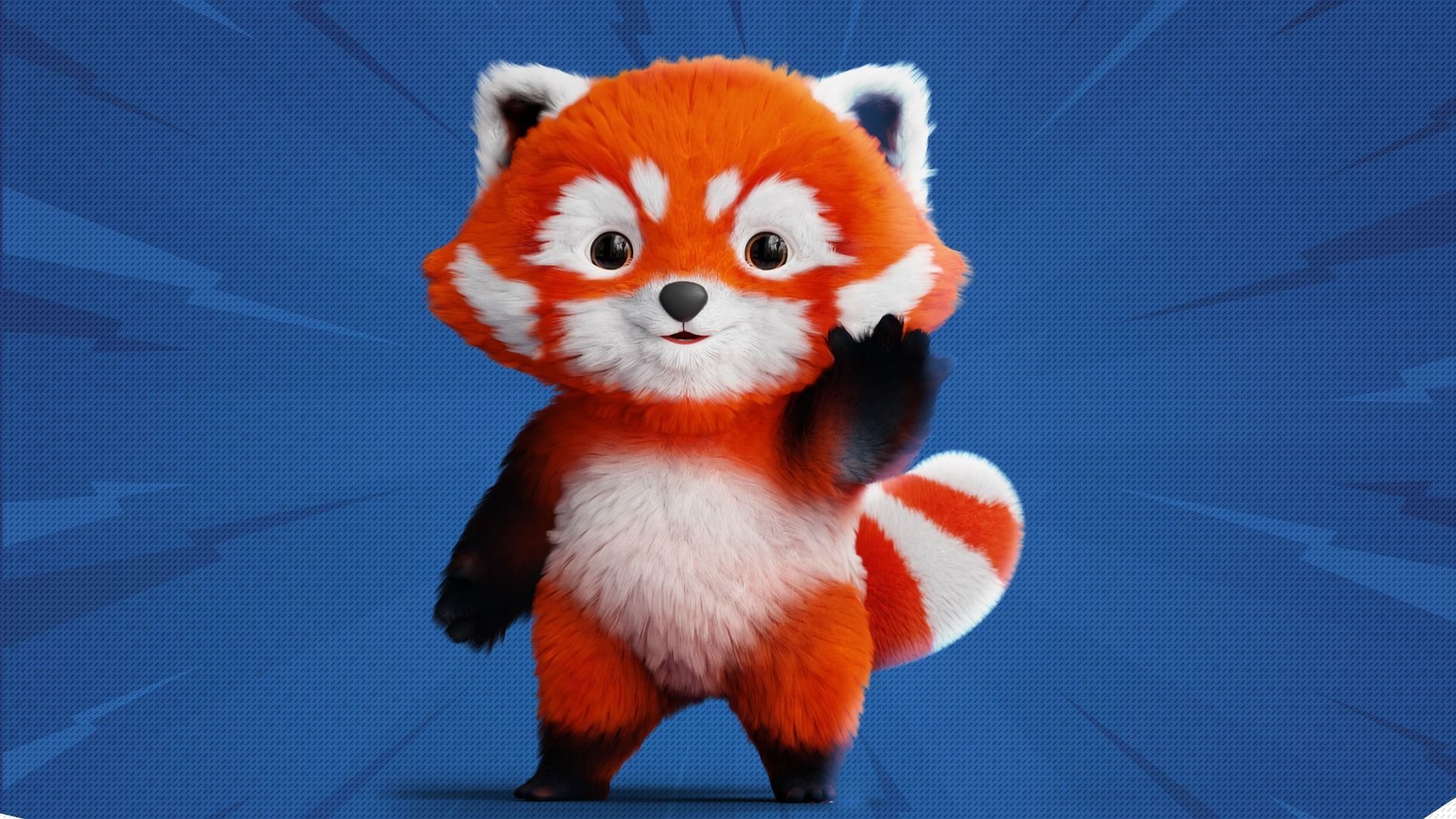 Cute cartoon panda Low-poly 3D model_2