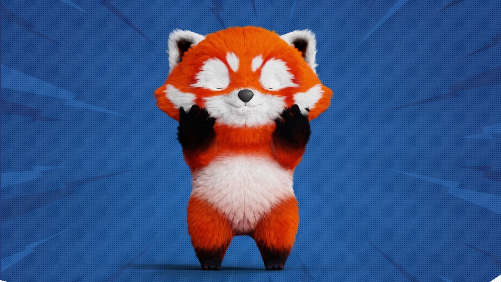 Cute cartoon panda Low-poly 3D model_3