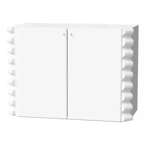 RUFFLE SPRAYED CONCRETE CREDENZA