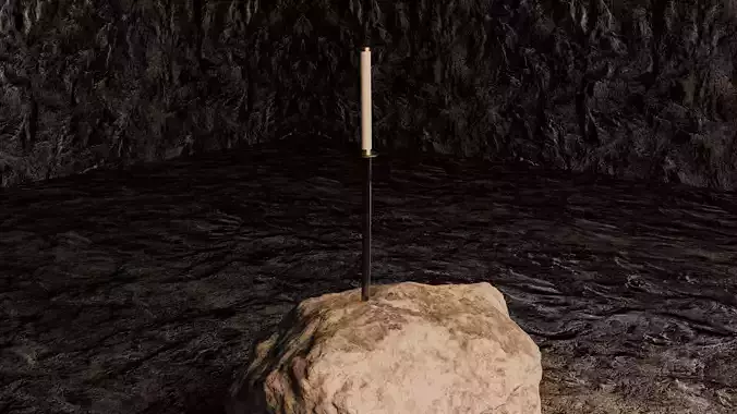 Curved Katana with a wrapped handle