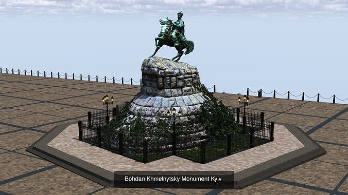 Kyiv city Ukraine Sophia Square Saint Sophia Cathedral 3D Model Pack 4