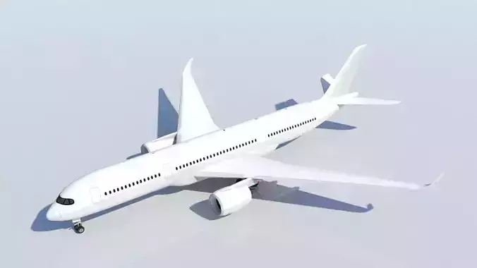 AIrbus A350-900 static Low Poly