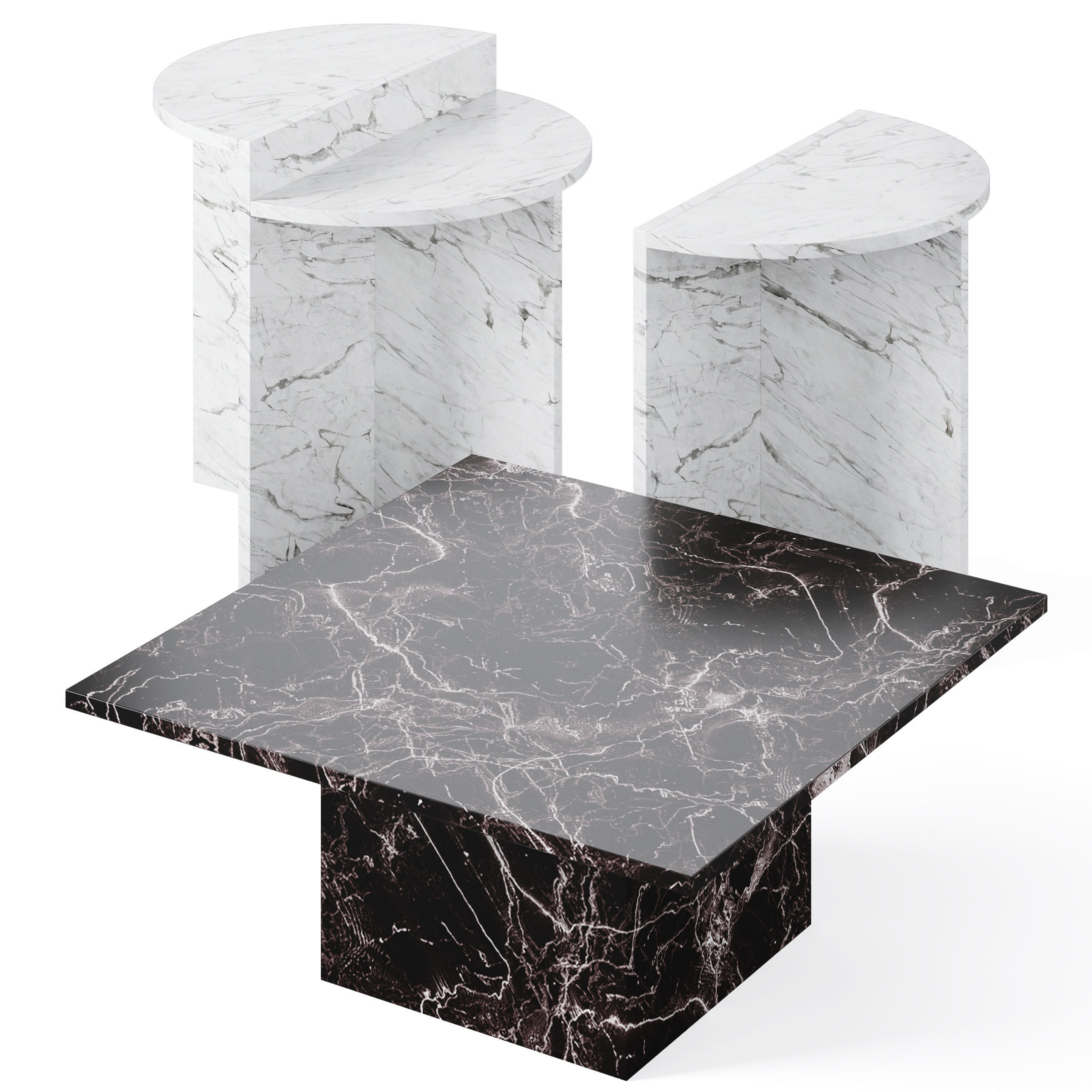 Coffee Table SHIKLI KUTRO and MARBEL by Cazarina 3D model_3