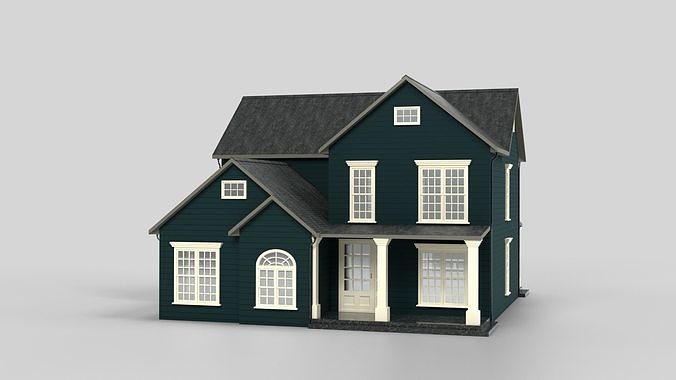 British House Design 03T3 Low-poly 3D model