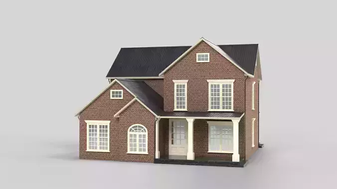 British House Design 03T4 Low-poly 3D model