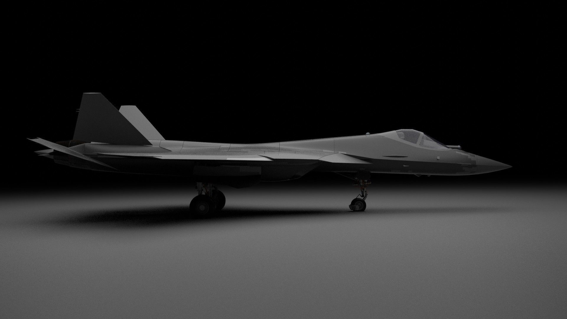 Sukhoi SU-57 5th gen figther jet PAK-FA T50 3D model_4