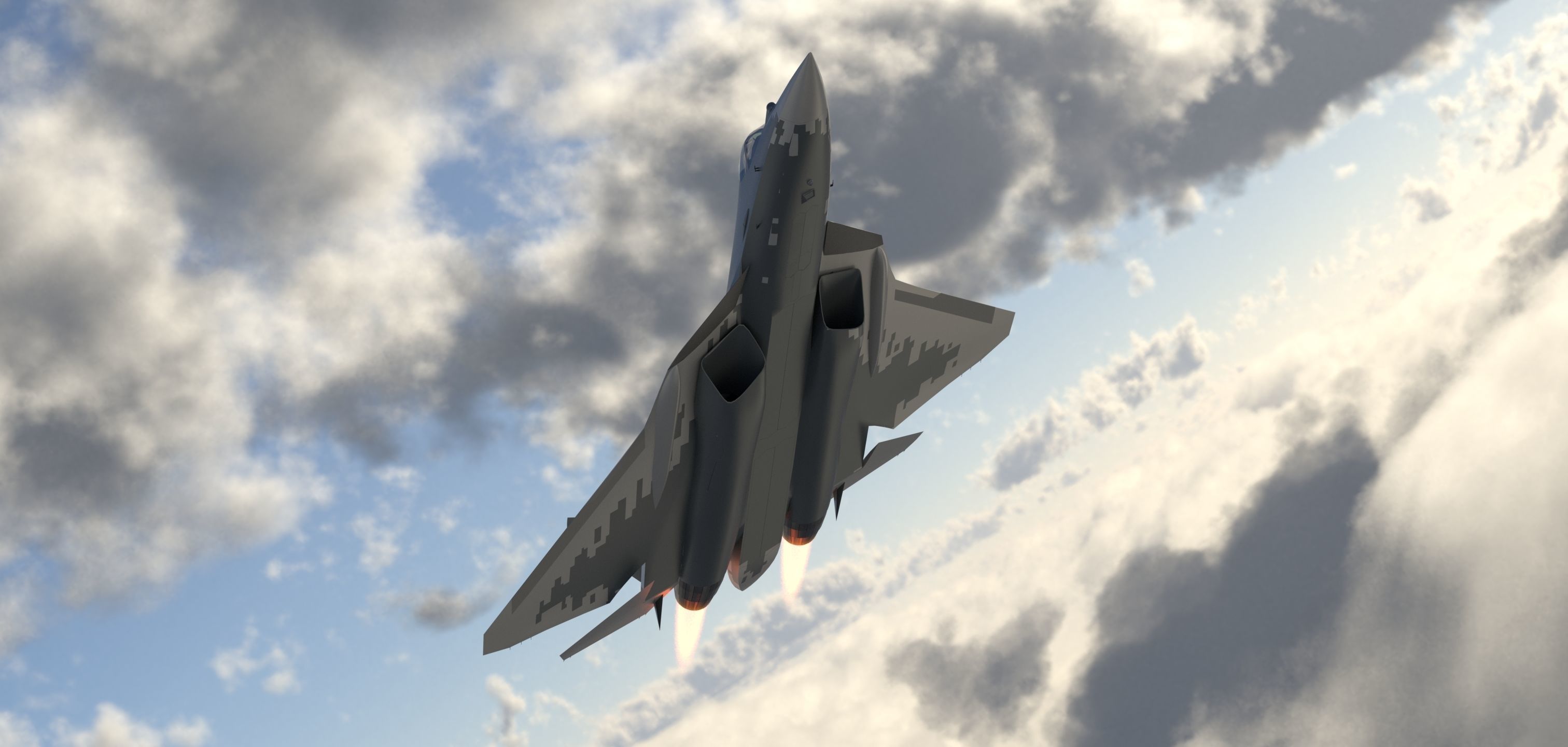 Sukhoi SU-57 5th gen figther jet PAK-FA T50 3D model_1