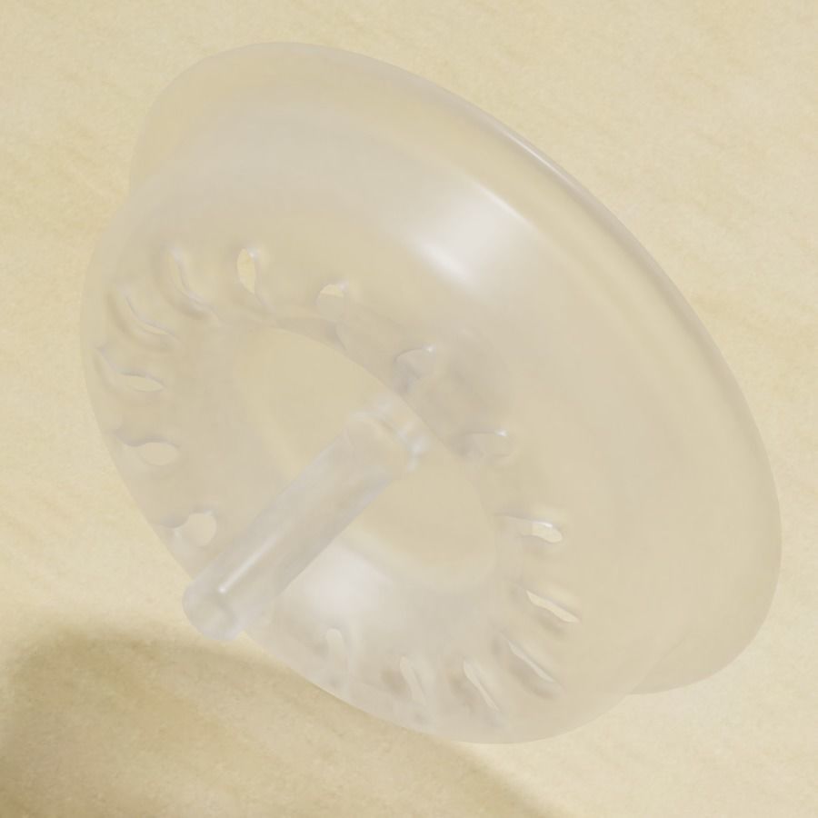 Transparent Kitchen Strainer Plug 3D model_2