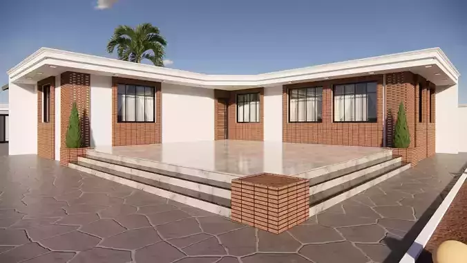 Garden flat villa