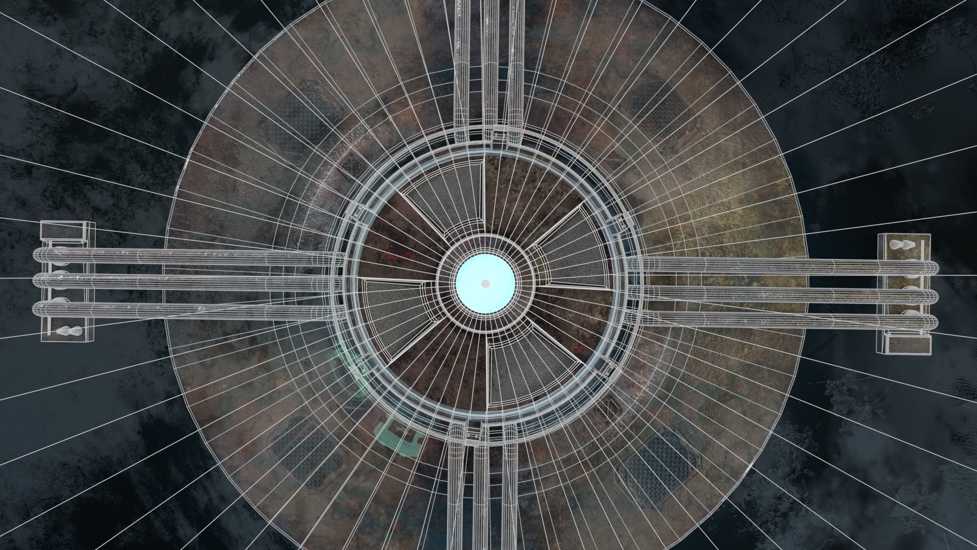 Sci-Fi Bacta Tank Low-poly 3D model_13