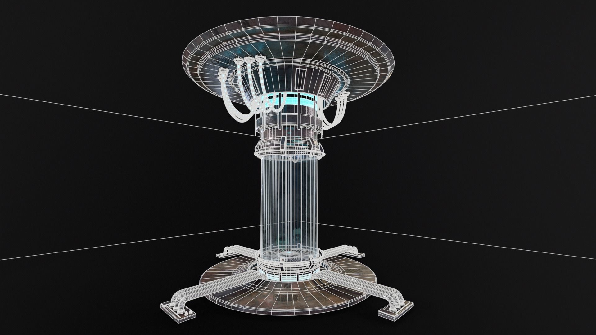 Sci-Fi Bacta Tank Low-poly 3D model_23