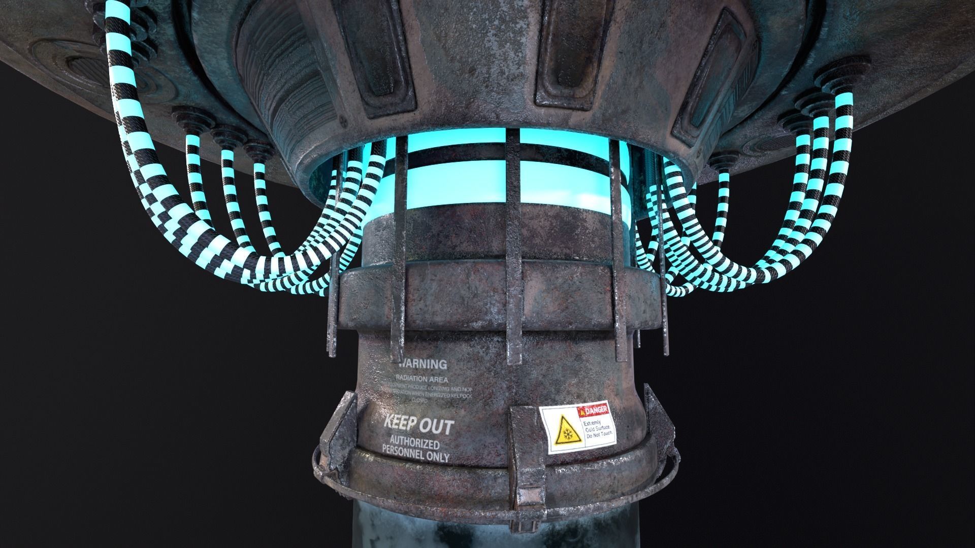 Sci-Fi Bacta Tank Low-poly 3D model_18