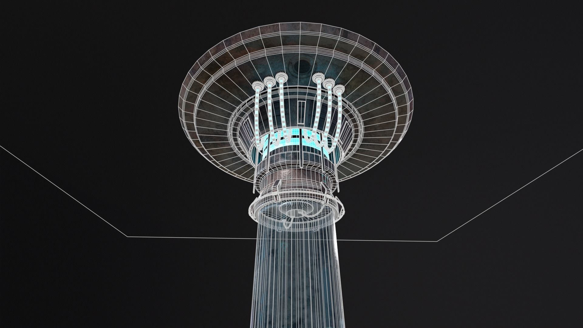 Sci-Fi Bacta Tank Low-poly 3D model_17