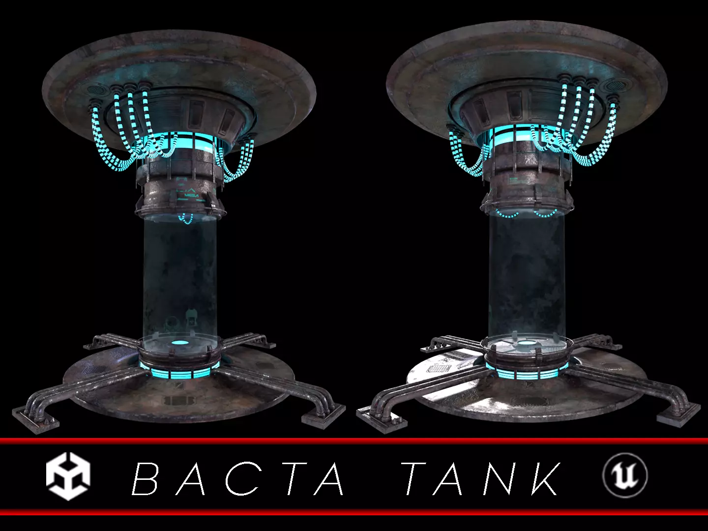 Sci-Fi Bacta Tank Low-poly 3D model_0