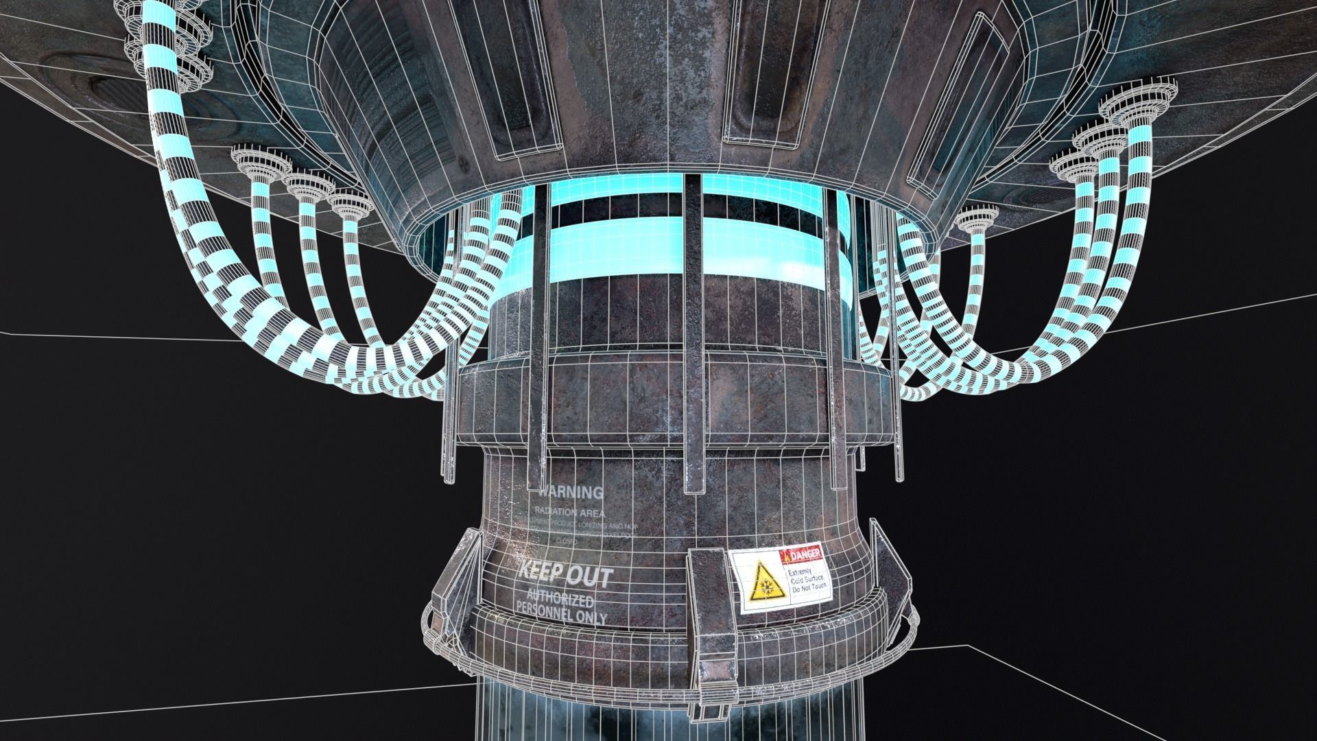 Sci-Fi Bacta Tank Low-poly 3D model_19