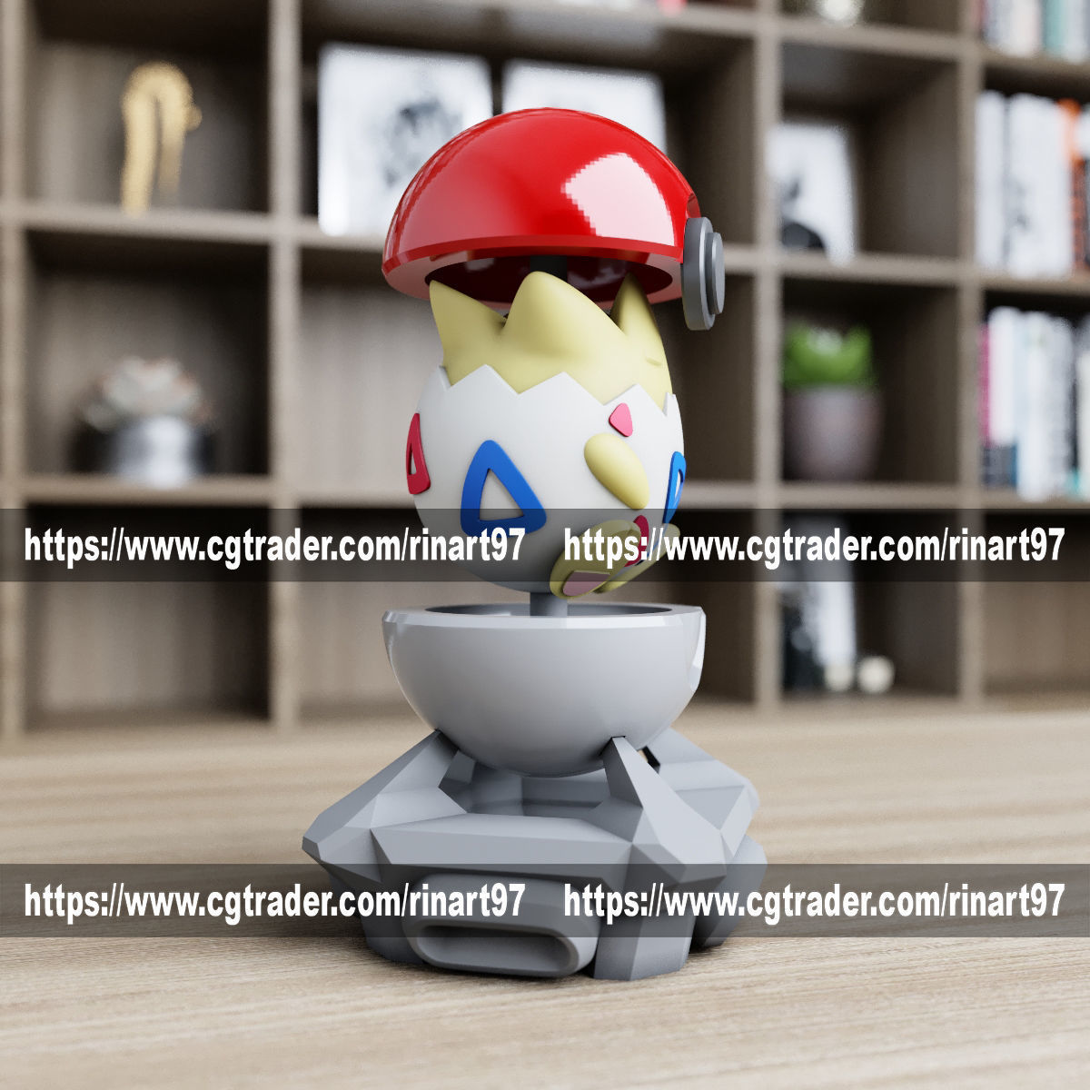 Togepi in the pokeball from Pokemon 3D print model_3