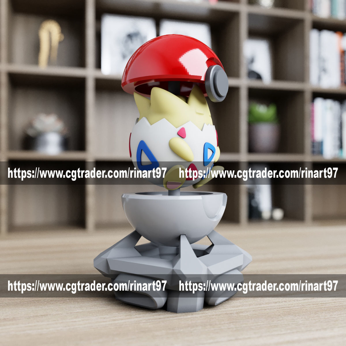 Togepi in the pokeball from Pokemon 3D print model_2