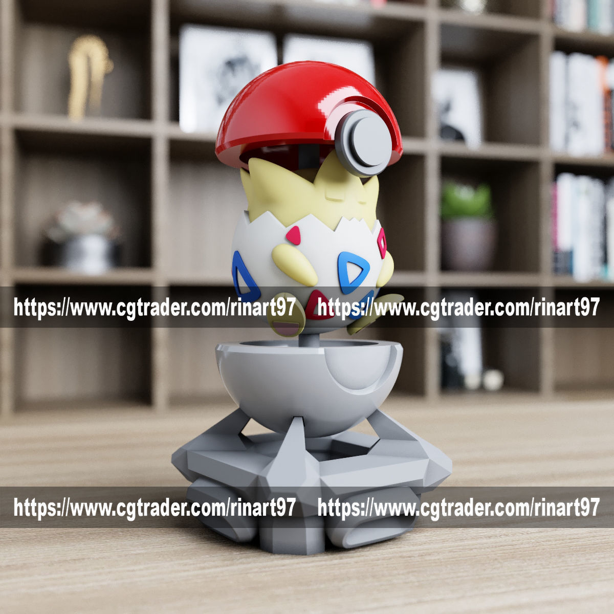 Togepi in the pokeball from Pokemon 3D print model_1