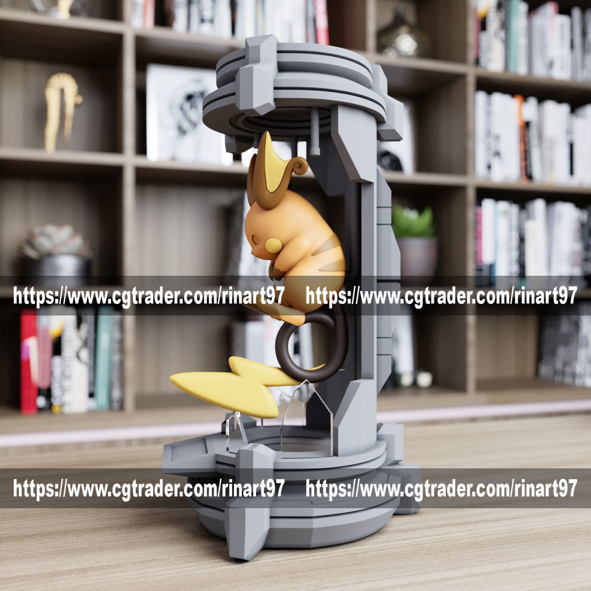 Raichu in the lab from pokemon 3D print model_7