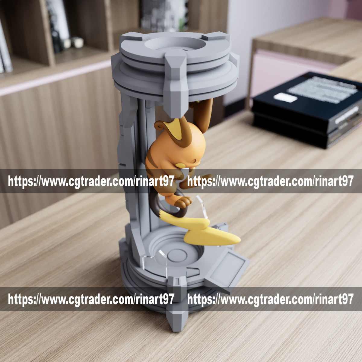 Raichu in the lab from pokemon 3D print model_8