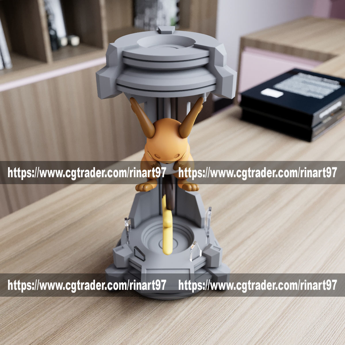 Raichu in the lab from pokemon 3D print model_9